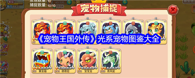 寵物王國外傳光系寵物有哪些-光系寵物圖鑒大全